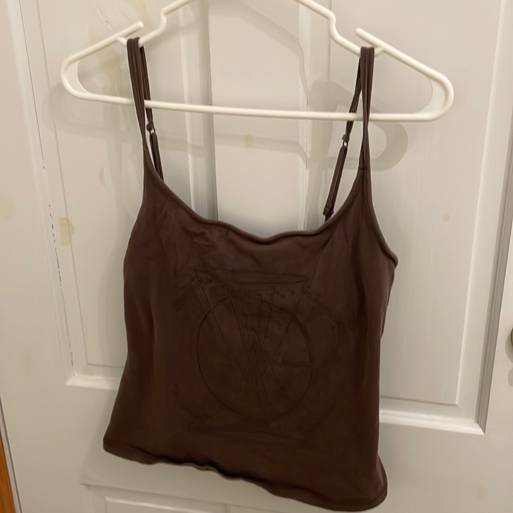 Brown hand printed tank